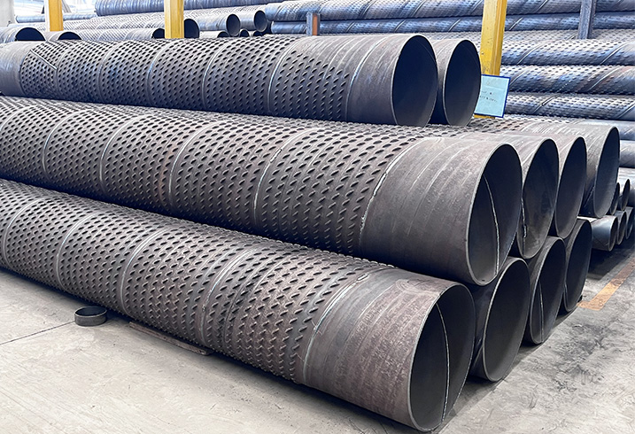 Galvanized large diameter slotted screen pipe for shallow wellls