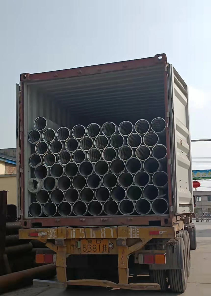 Export 8 5/8 inch ss304 wedge wire screen and casing pipe to Africa