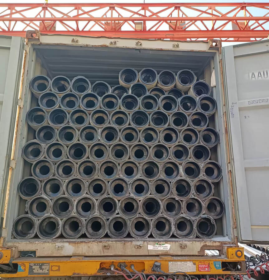 Export 8 5/8 inch ss304 wedge wire screen and casing pipe to Africa